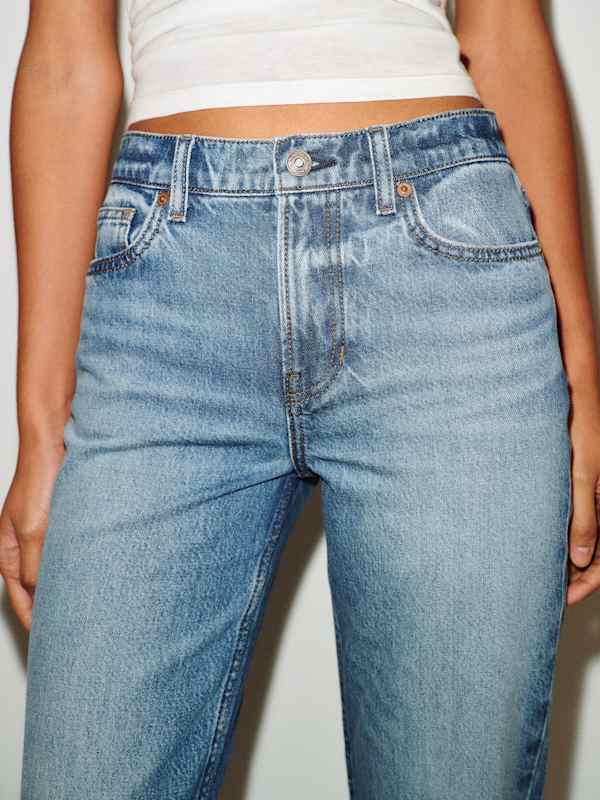 Leda Mid Rise Straight Long Jeans - Reef