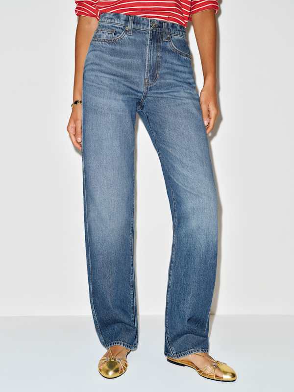 Gina High Rise Bow Leg Jeans - Beckett