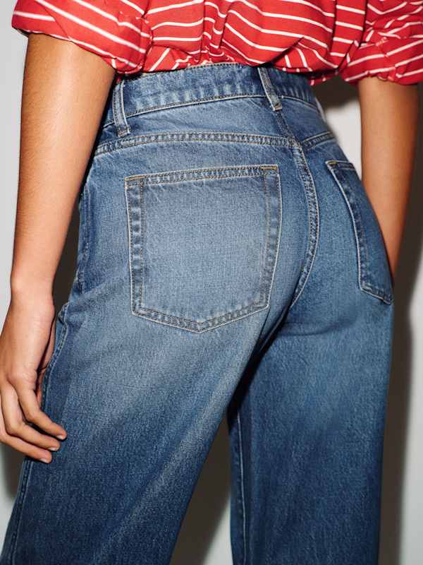 Gina High Rise Bow Leg Jeans - Beckett