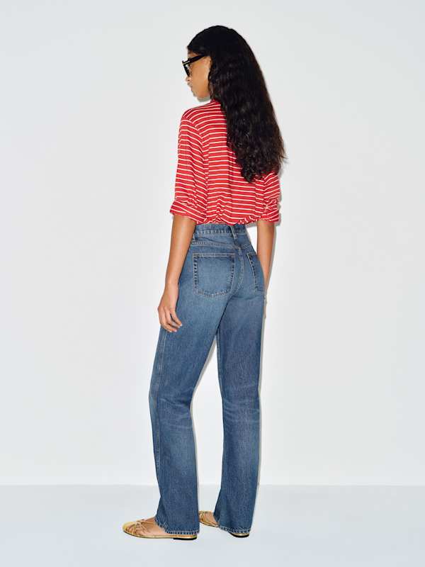 Gina High Rise Bow Leg Jeans - Beckett