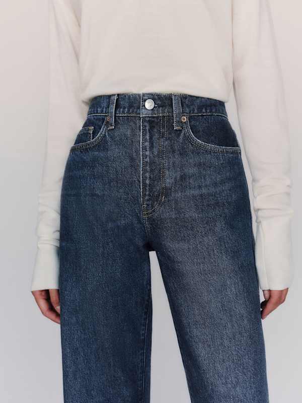 Gina High Rise Bow Leg Jeans - Titan