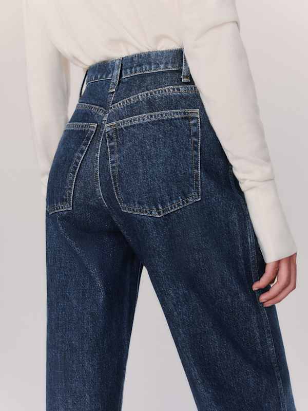 Gina High Rise Bow Leg Jeans - Titan