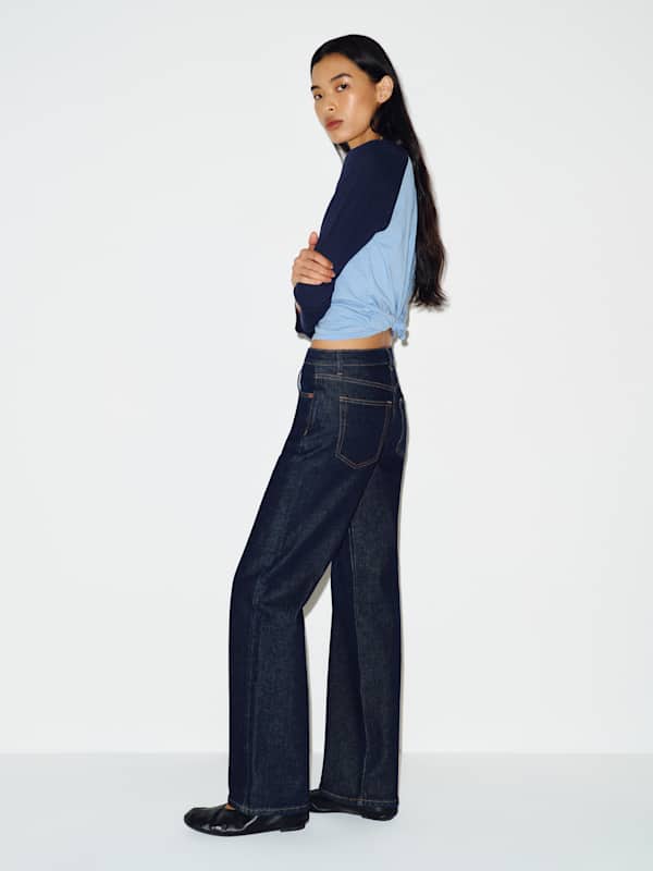 Miles Stretch Mid Rise Straight Leg Jeans - Discovery