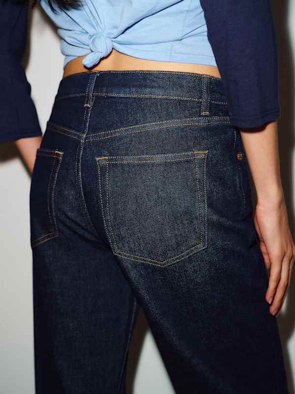 Miles Stretch Mid Rise Straight Leg Jeans - Discovery