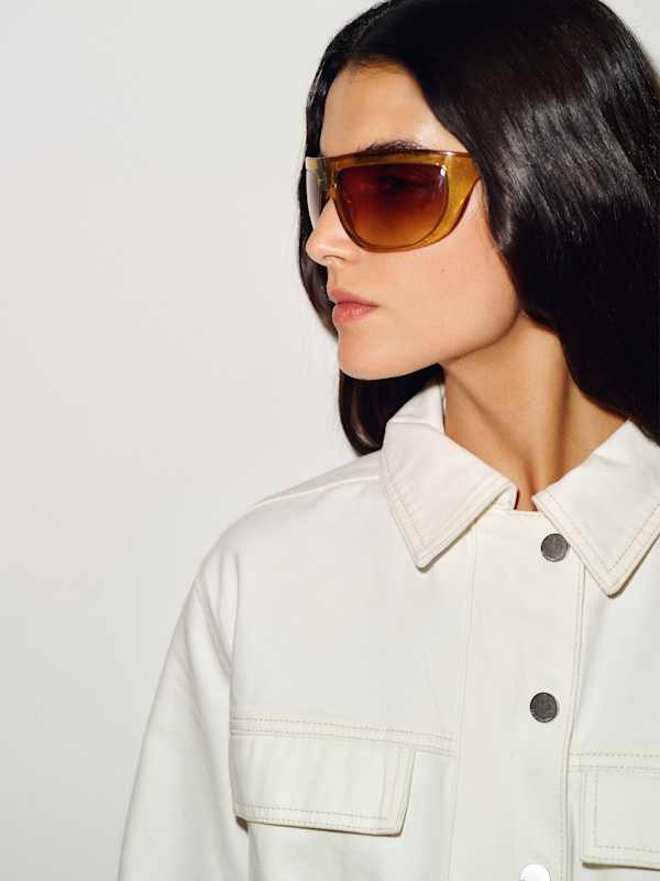 Alex Cinched Denim Jacket - Fior Di Latte