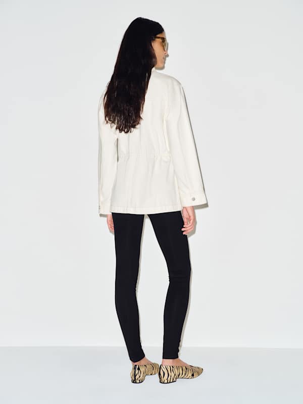 Alex Cinched Denim Jacket - Fior Di Latte