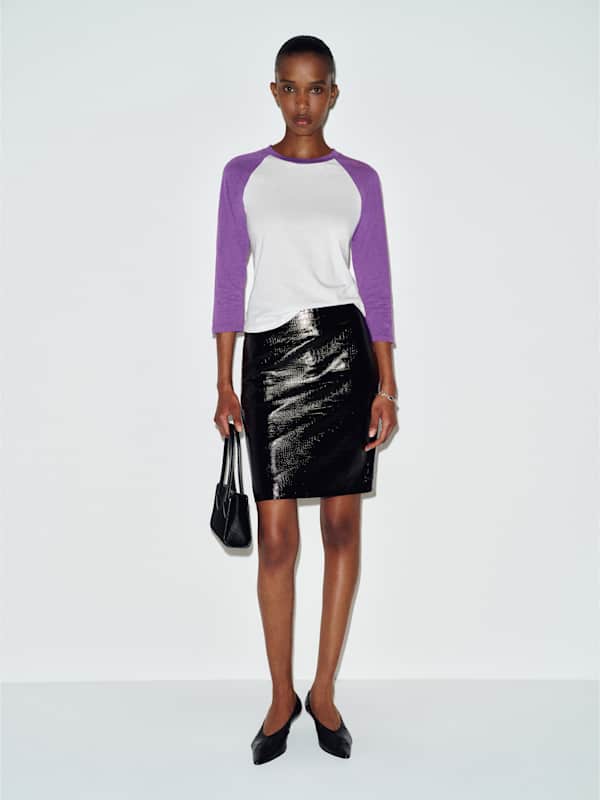 Noelle Tee - White With La Viola