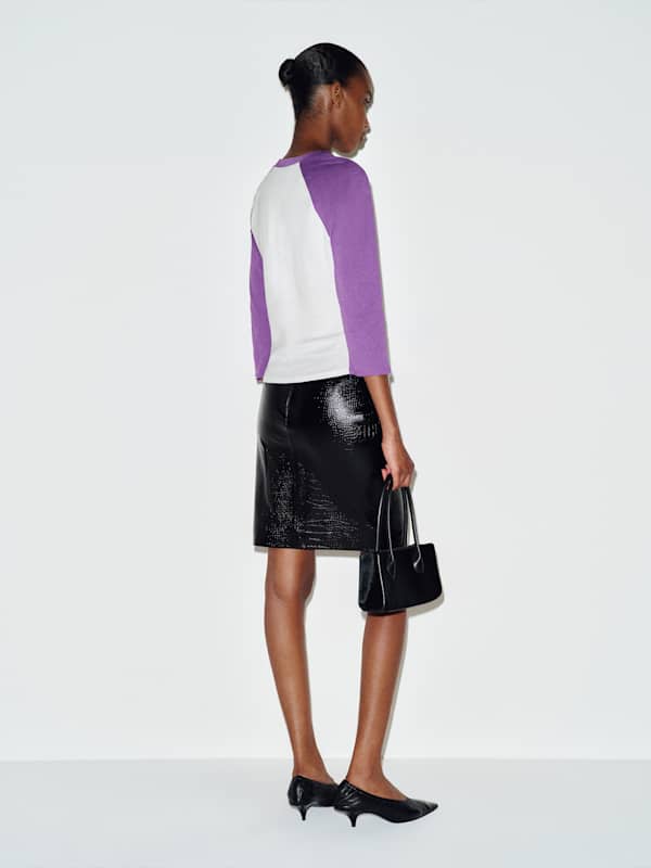 Noelle Tee - White With La Viola