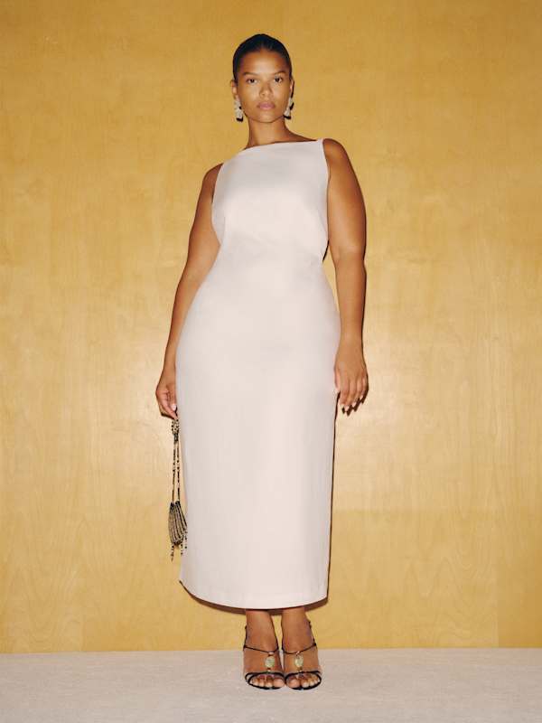 Sol Linen Dress Es - White