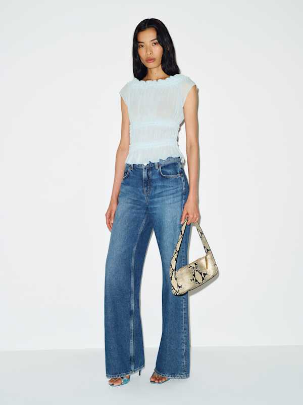 Laken Knit Top - Light Blue