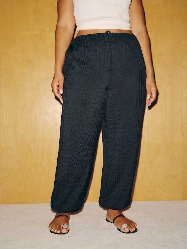 James Tie Pant Es - Black