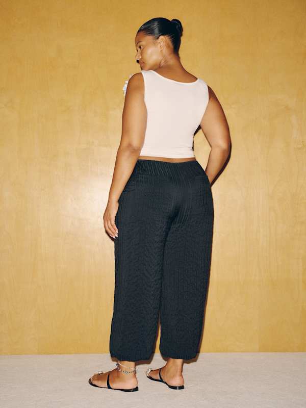 James Tie Pant Es - Black