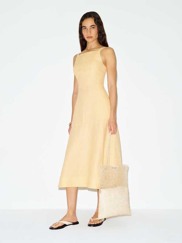 Venice Linen Dress - Parmesan