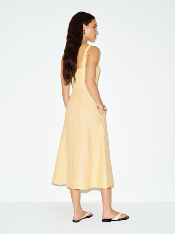 Venice Linen Dress - Parmesan