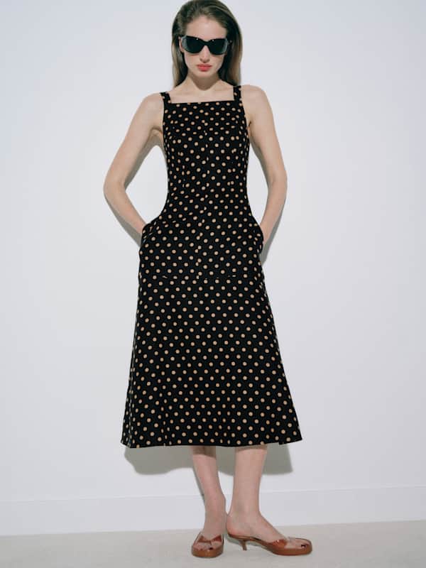 Venice Linen Dress - Ritz Dot