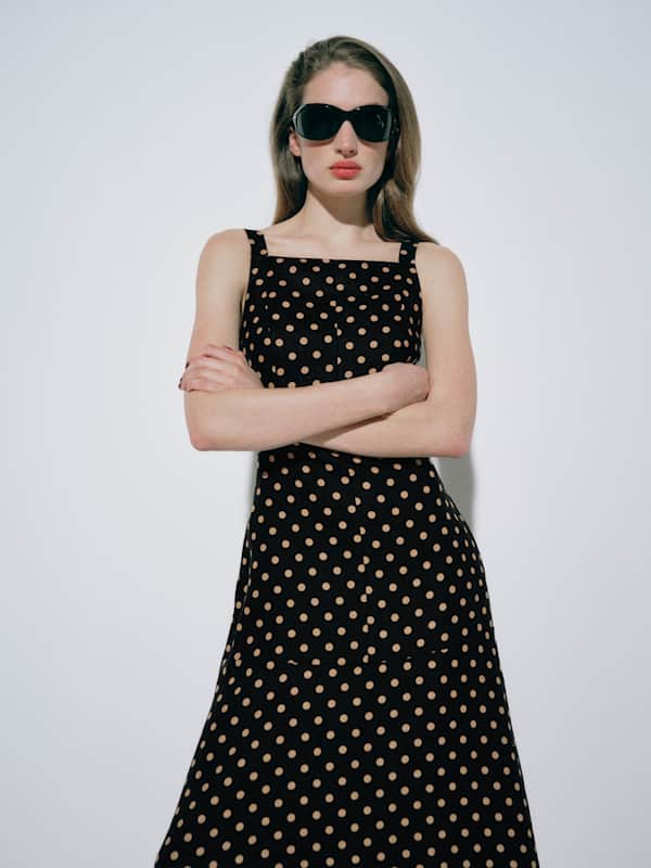 Venice Linen Dress - Ritz Dot