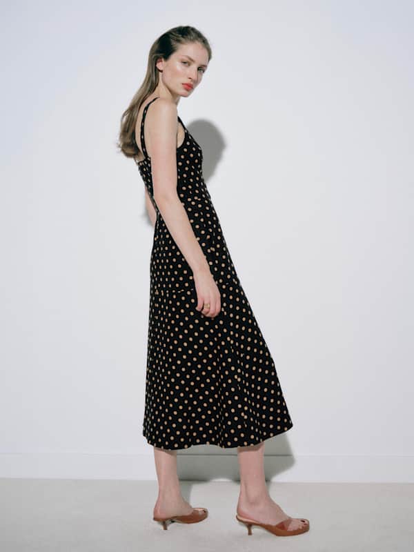 Venice Linen Dress - Ritz Dot