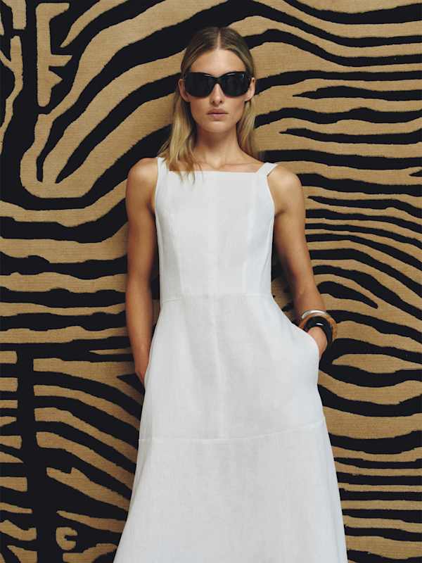 Venice Linen Dress - White