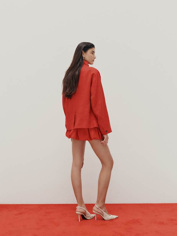 Blake Jacket - Lipstick Linen