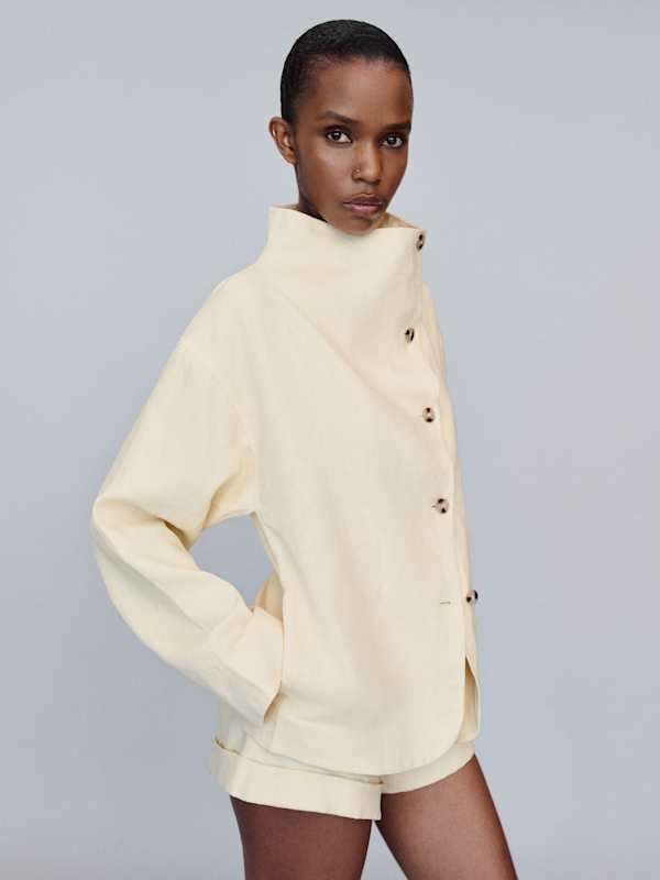 Blake Jacket - Sugar Linen