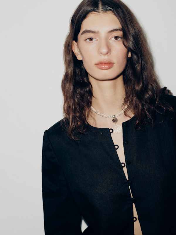 Ellis Jacket - Black Linen