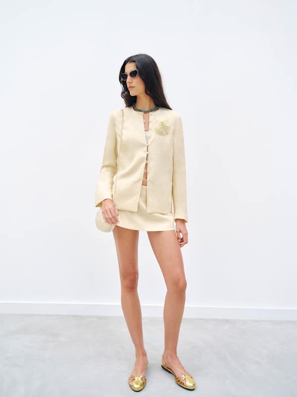 Ellis Jacket - Sugar Linen