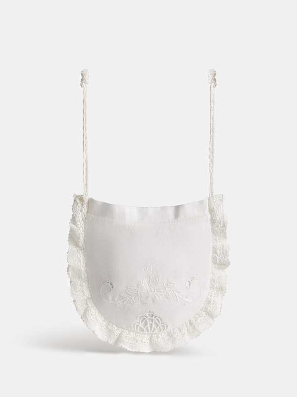 Silver Bell Bag - White Linen