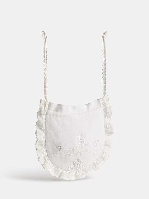 Silver Bell Bag - White Linen