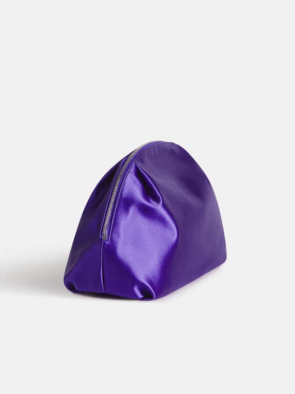 Molly Maude Clutch - Purple Satin