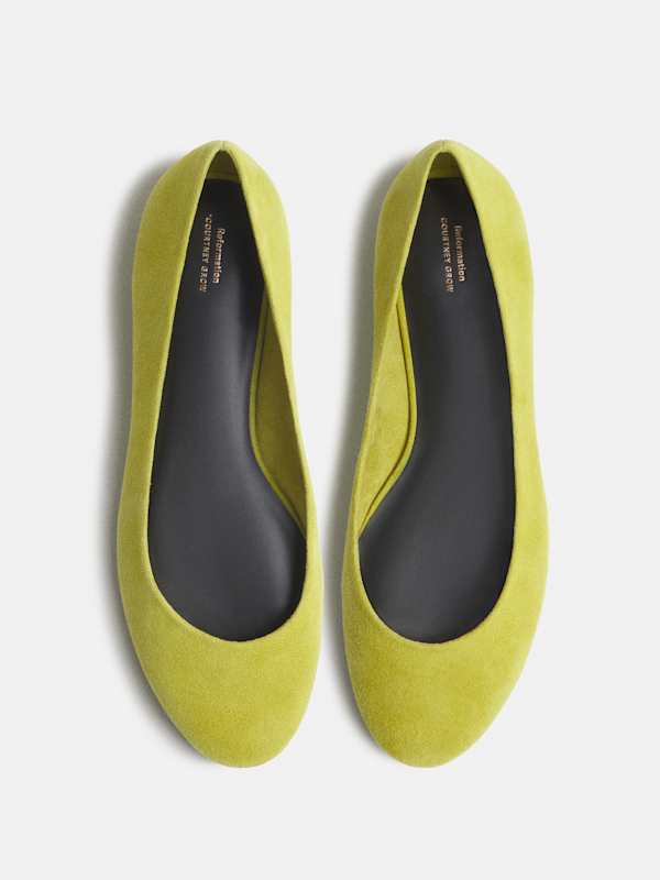 Charlie Taye Ballet Flat - Lime Suede