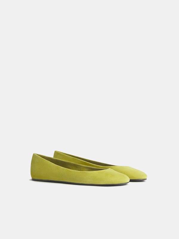 Charlie Taye Ballet Flat - Lime Suede