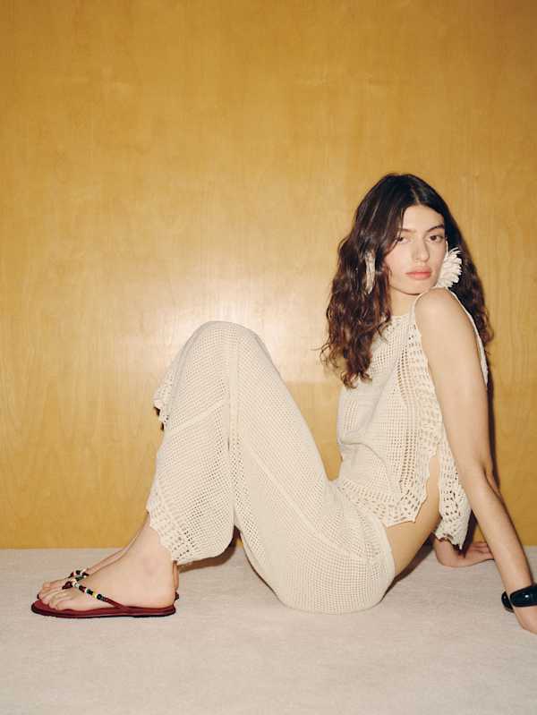 Geffen Sandal - Chianti Satin