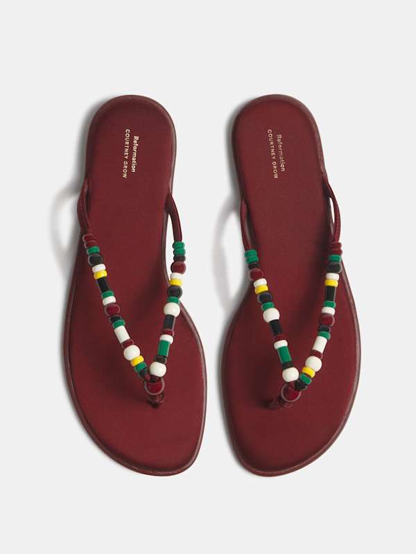 Geffen Sandal - Chianti Satin