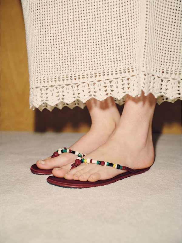 Geffen Sandal - Chianti Satin