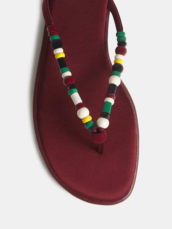 Geffen Sandal - Chianti Satin