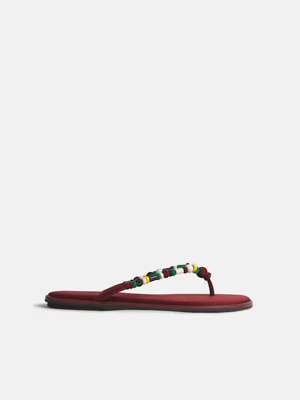 Geffen Sandal - Chianti Satin