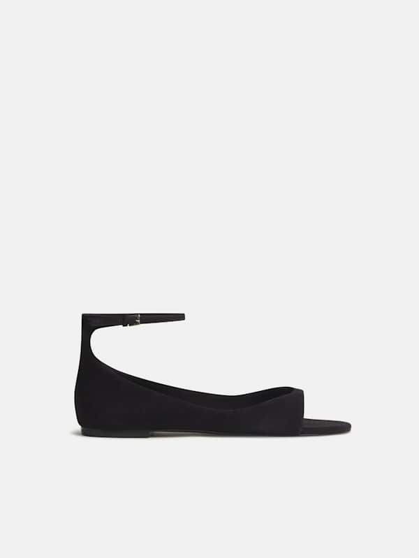 Zoe Sage Sandal - Black Suede