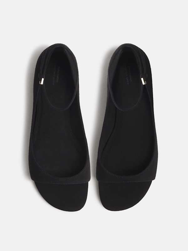 Zoe Sage Sandal - Black Suede