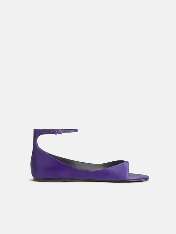 Zoe Sage Sandal - Purple Satin