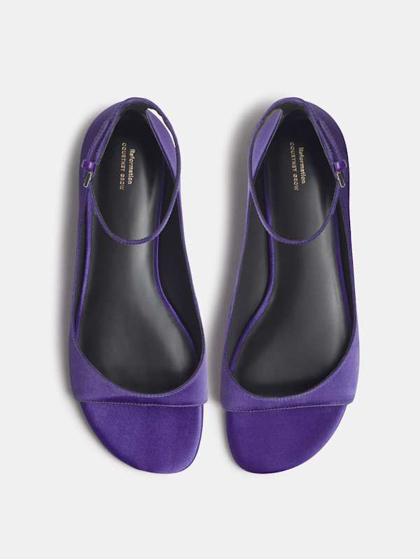 Zoe Sage Sandal - Purple Satin