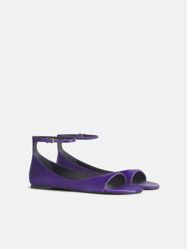 Zoe Sage Sandal - Purple Satin