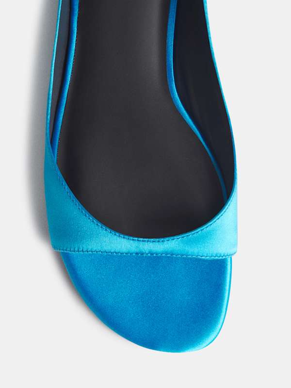 Zoe Sage Sandal - Teal Satin