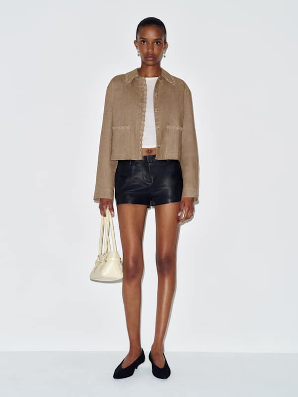 Jordan Jacket - Dark Oatmeal Linen