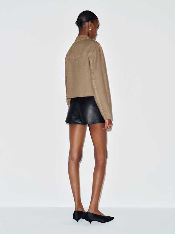 Jordan Jacket - Dark Oatmeal Linen