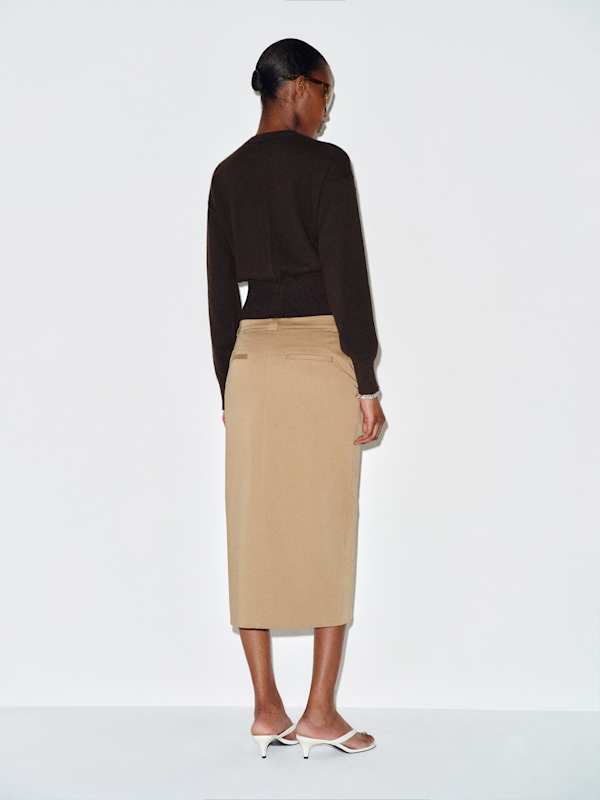 Ronnie Cashmere Cardigan - Heathered Black Bean