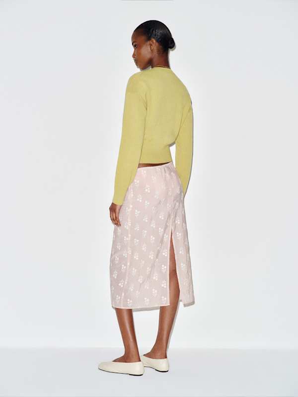 Ronnie Cashmere Cardigan - Lemongrass