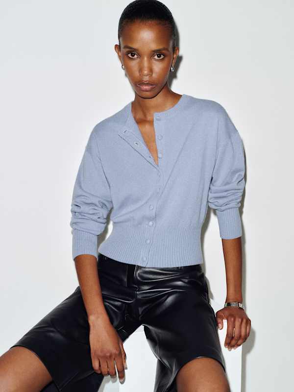 Ronnie Cashmere Cardigan - Storm