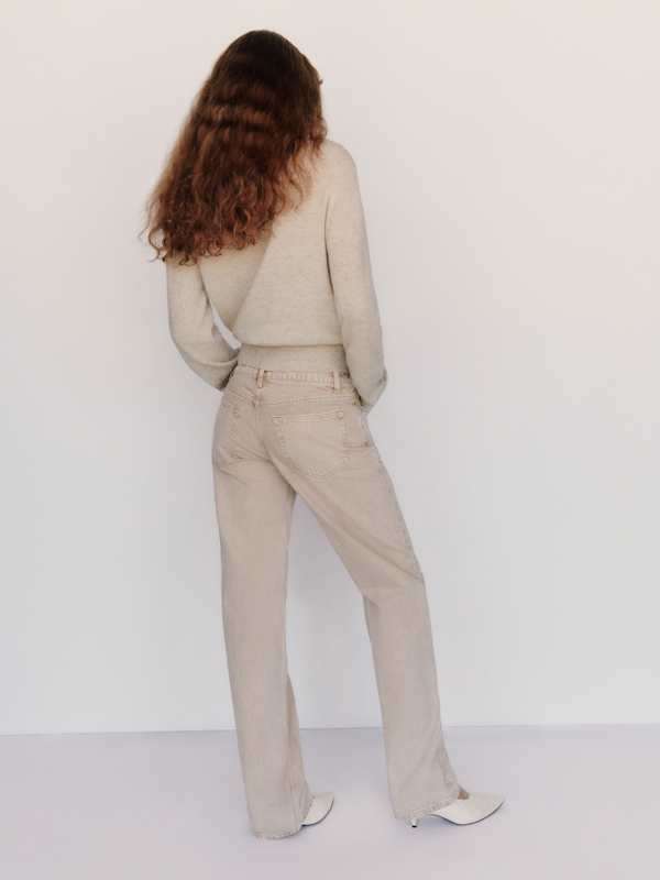 Landon Cashmere V-Neck - Limestone