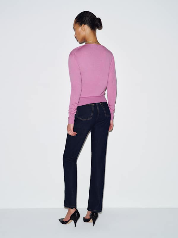 Micah V-Neck Sweater Top - Narcissus