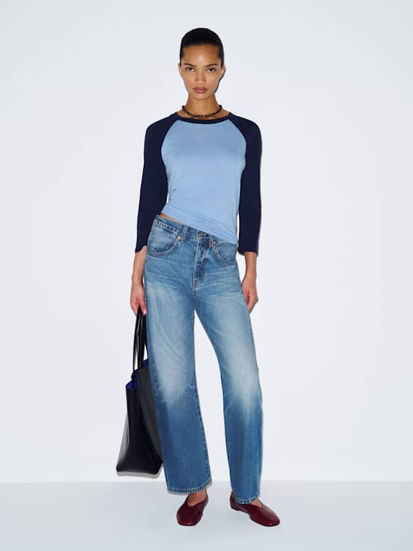 Ethan Low Rise Buckle Back Baggy Jeans - Salerno